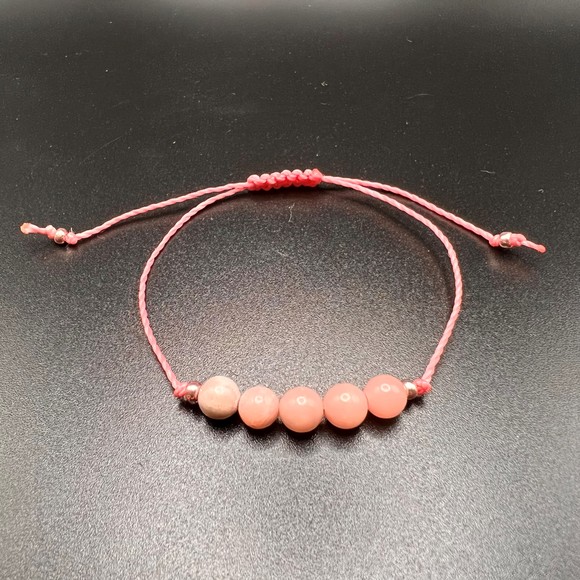 HOST PICK! 🎉 KC Gems Co. Natural Pink Opal Slide Bracelet - October Birthstone - Picture 3 of 5